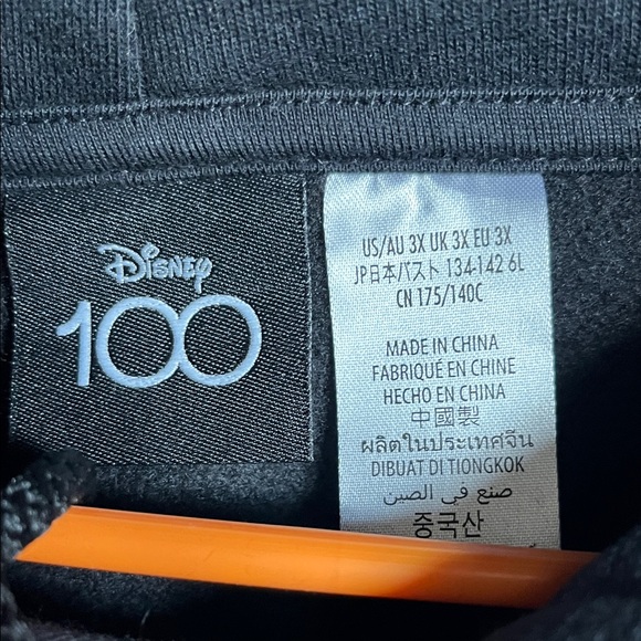 Disney 100 Anniversary Black Hoodie Colorful Character Design - Picture 2 of 9